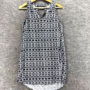 Old Navy Geometric  Patterned Dress Sleeveless Black & White Large